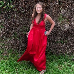 Beautiful simple red dress
